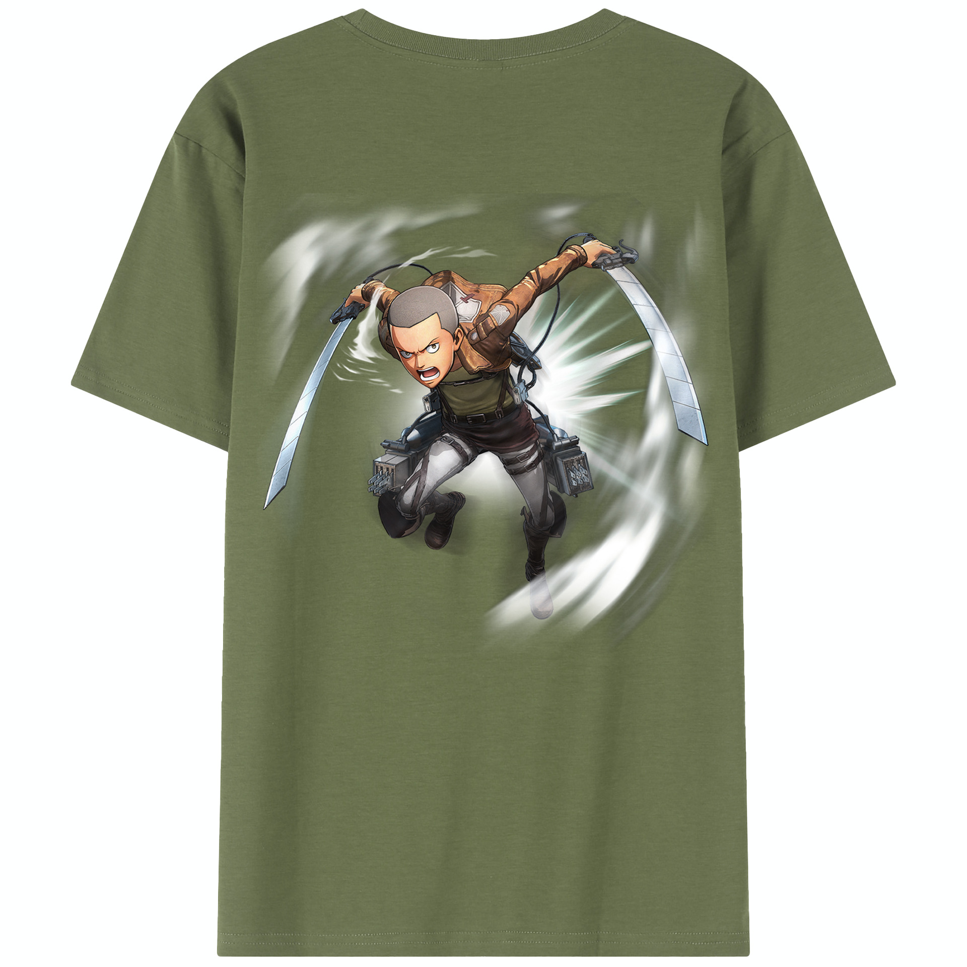 （画像用） 進撃の巨人 コニー·スプリンガー Attack on Titan Connie Springer 綿100％半袖Tシャツ（背面プリント）
